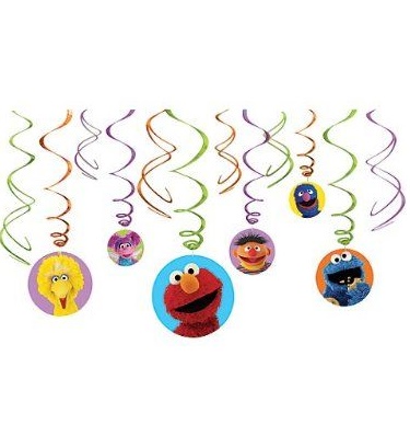 Sesame Street Swirl Decorations